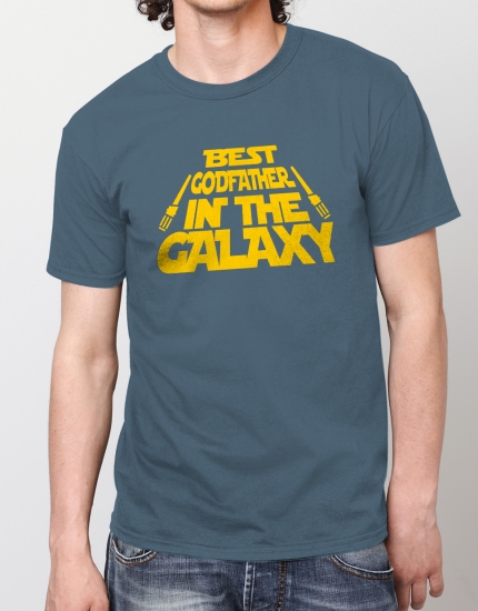 Μπλουζάκι με τύπωμα Best godfather in the galaxy