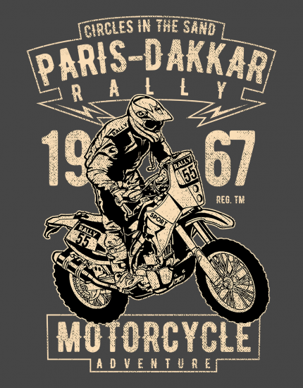 Μπλουζάκι με τύπωμα Paris Dakkar Rally