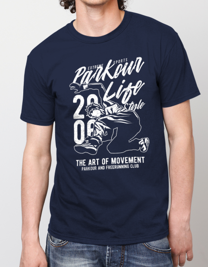 Μπλουζάκι με τύπωμα Parkour Lifestyle
