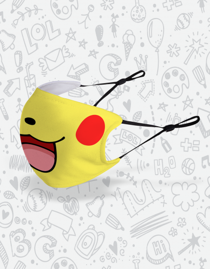 Μάσκα παιδική με τύπωμα Pika Pika Face Μάσκα παιδική με τύπωμα Pika Pika Face