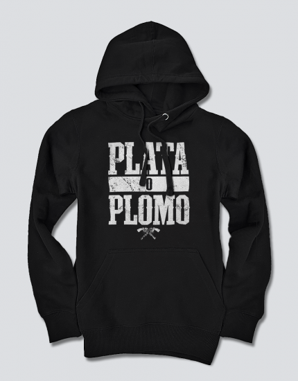 Hoodie με τύπωμα Plata o plomo