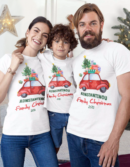 Μπλουζάκια με τύπωμα Family Christmas