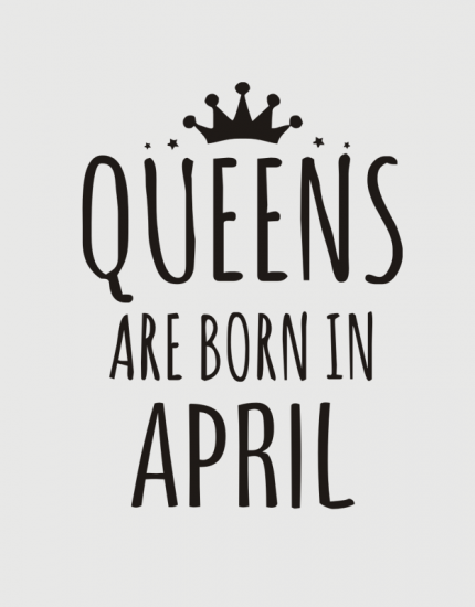 Μπλουζάκι με στάμπα Queens are born in April