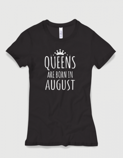 Μπλουζάκι με στάμπα Queens are born in August