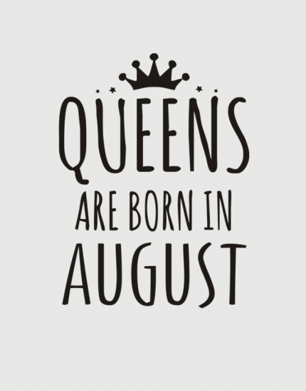 Μπλουζάκι με στάμπα Queens are born in August
