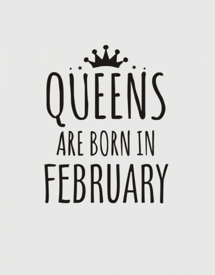 Μπλουζάκι με στάμπα Queens are born in February