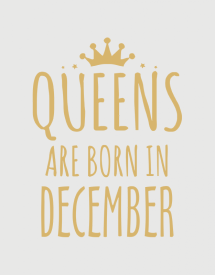 Μπλουζάκι με τύπωμα Queens are born in December