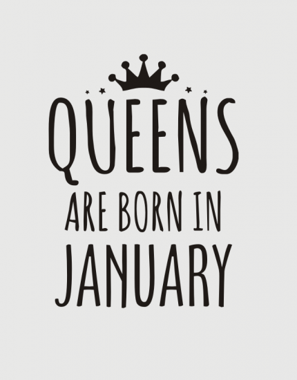 Μπλουζάκι με στάμπα Queens are born in January