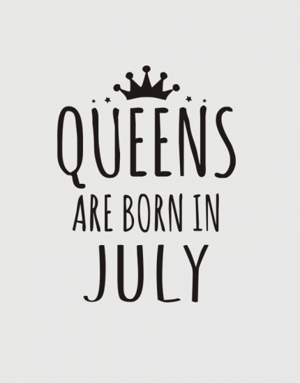 Μπλουζάκι με στάμπα Queens are born in July