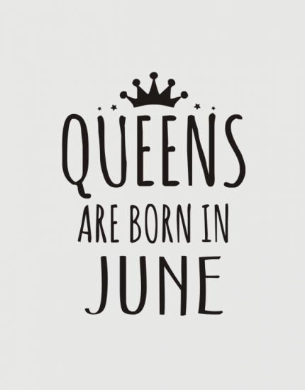 Μπλουζάκι με στάμπα Queens are born in June