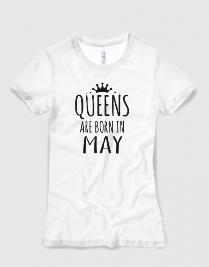 Μπλουζάκι με στάμπα Queens are born in May