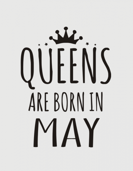 Μπλουζάκι με στάμπα Queens are born in May
