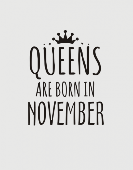 Μπλουζάκι με στάμπα Queens are born in November