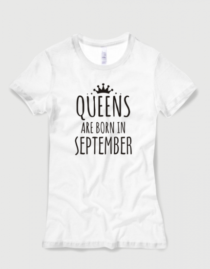 Μπλουζάκι με στάμπα Queens are born in September