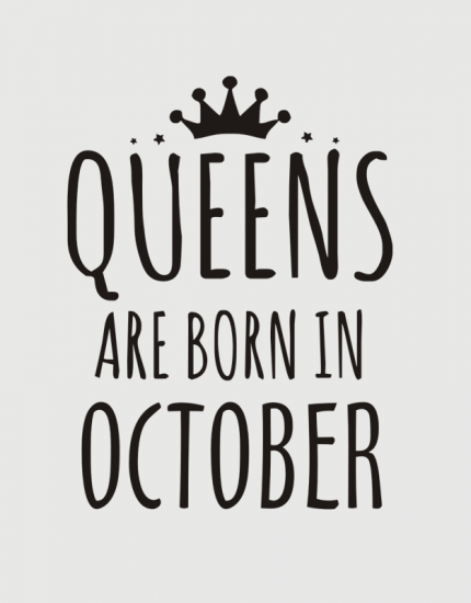 Μπλουζάκι με στάμπα Queens are born in October