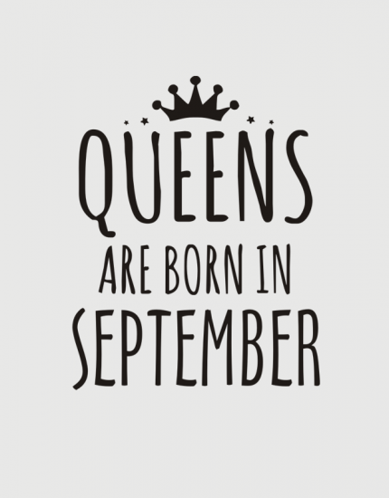 Μπλουζάκι με στάμπα Queens are born in September