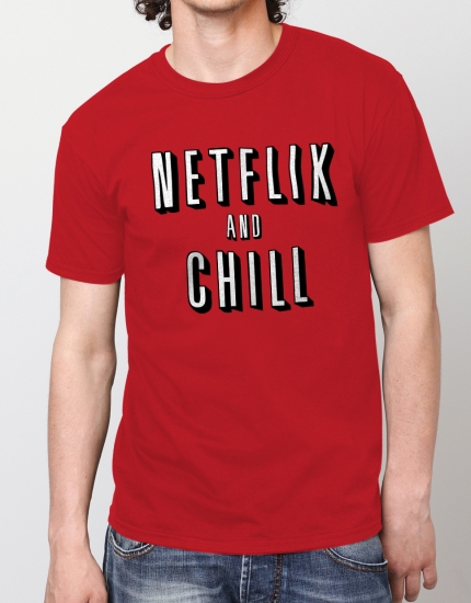 Μπλουζάκι με τύπωμα Netflix and Chill