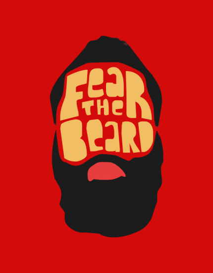 Μπλουζάκι με στάμπα Fear the beard