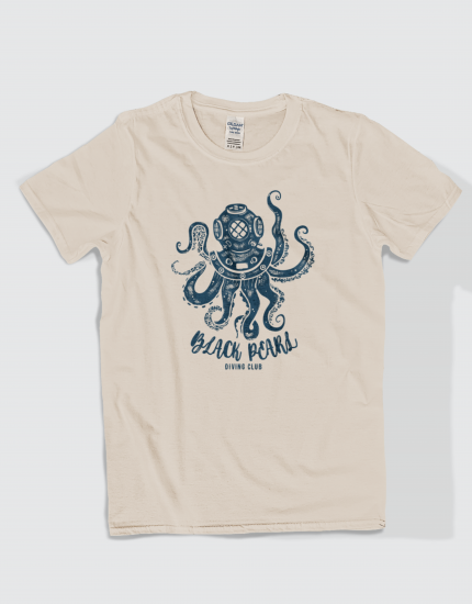 Μπλουζάκι με τύπωμα Black Pearl Diving Club