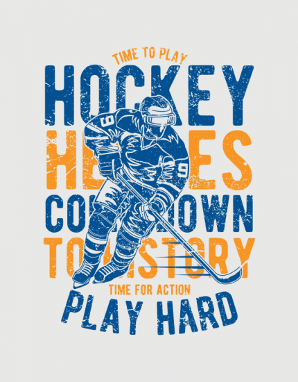 Μπλουζάκι με στάμπα Hockey heroes