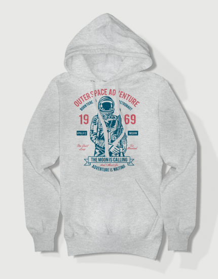 Hoodied φούτερ με στάμπα Outer space adventure