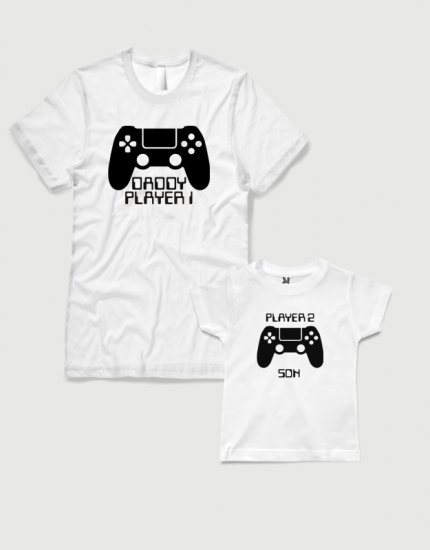 Μπλουζάκι με τύπωμα Player 1 Player 2