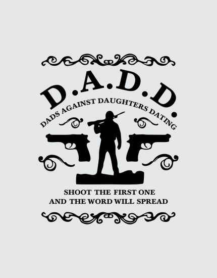 Μπλουζάκι με στάμπα Dads against daughters dating