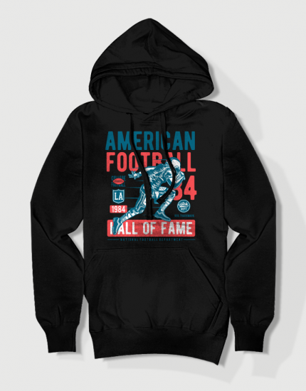 Hoodied φούτερ με στάμπα American Football