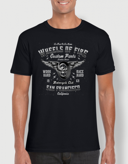 Μπλουζάκι με στάμπα Wheels of fire