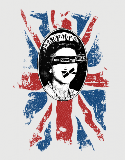 Μπλουζάκι με στάμπα God save the queen