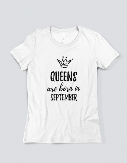 Μπλουζάκι με τύπωμα Queens are born in September 