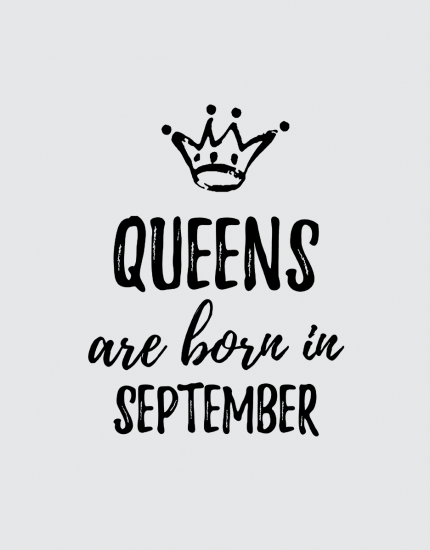 Μπλουζάκι με τύπωμα Queens are born in September 