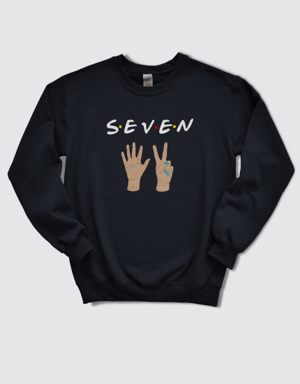 Φουτεράκι με τύπωμα Seven