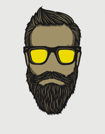 Hoodied φούτερ με στάμπα Hipster glasses