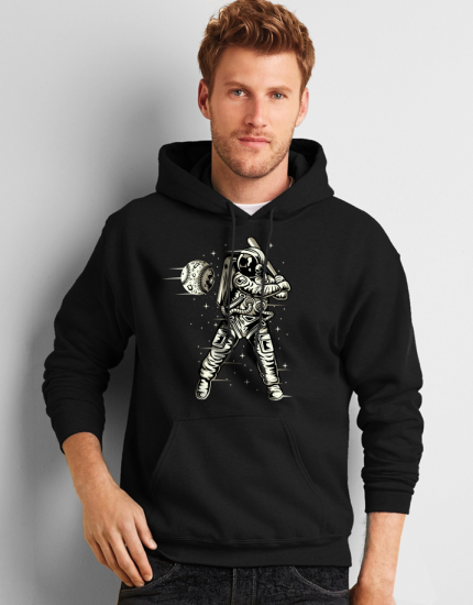 Hoodied φούτερ με στάμπα Space Baseball