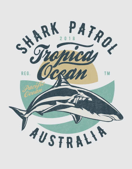 Μπλουζάκι με τύπωμα Shark Patrol