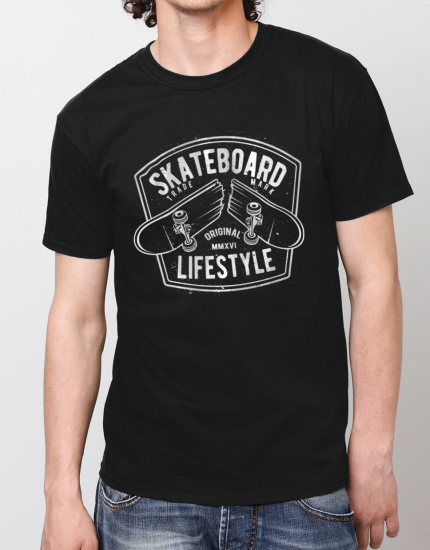 Μπλουζάκι με στάμπα Skateboard lifestyle