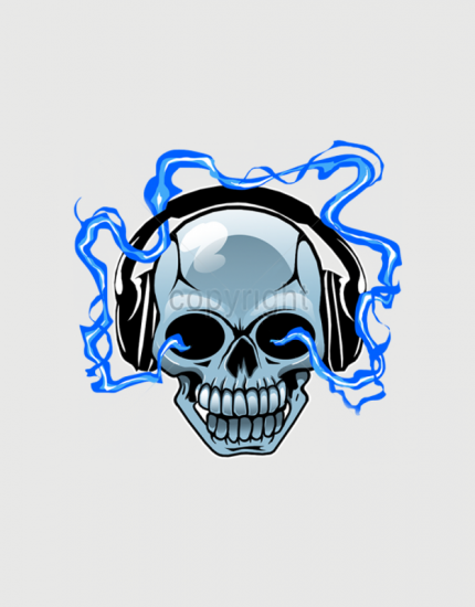Μπλουζάκι με στάμπα Skull Headphones