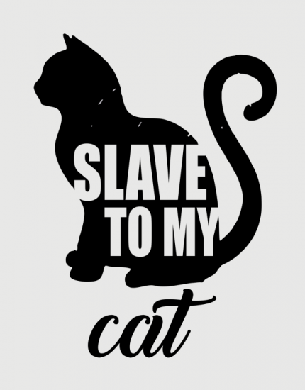 Μπλουζάκι με τύπωμα Slave to my cat