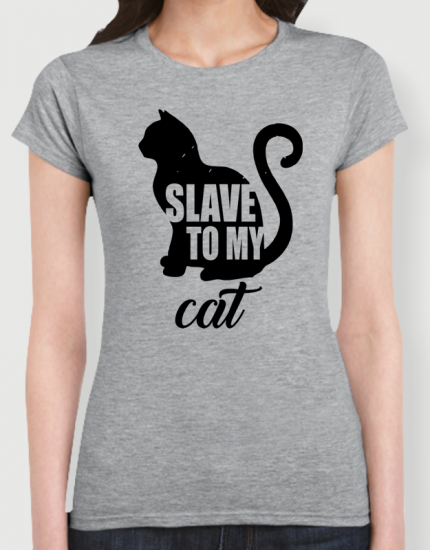 Μπλουζάκι με τύπωμα Slave to my cat