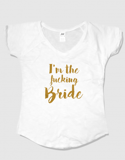 Μπλουζάκι με τύπωμα I am the Fucking Bride