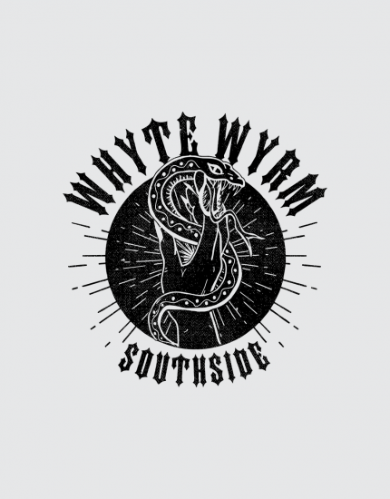 Μπλουζάκι crop top με τύπωμα Whyte Wyrm South Side