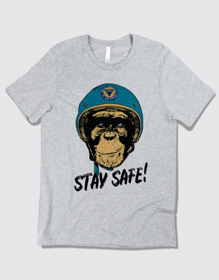 Μπλουζάκι με τύπωμα Stay Safe Monkey 