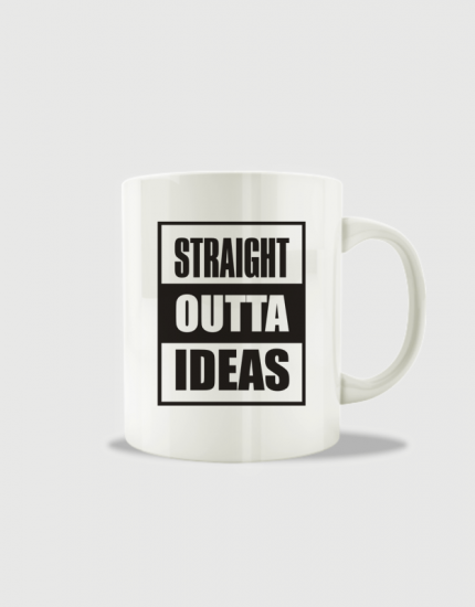 Κούπα κεραμική με στάμπα Straight outta ideas