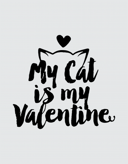 Φουτεράκι με τύπωμα My cat is my Valentine