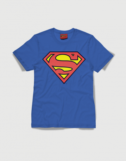 T-shirt παιδικό μπλε ρουά-Superman logo