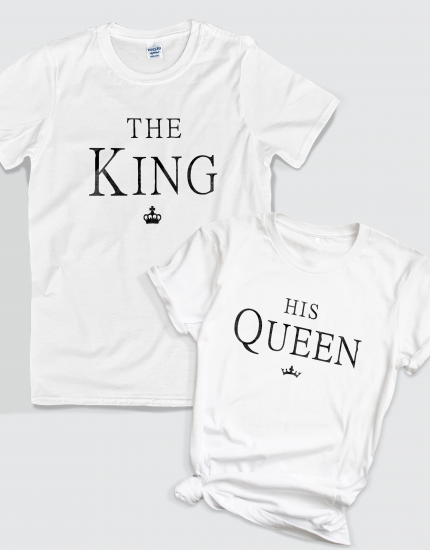 Μπλουζάκια με στάμπα The king - His queen