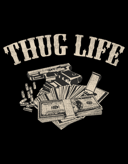 Μπλουζάκι με τύπωμα Thug Life