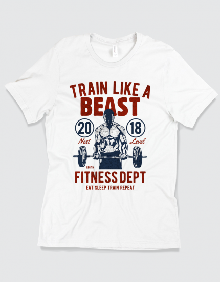 Μπλουζάκι με τύπωμα Train like a beast
