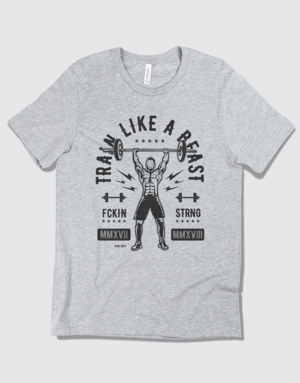 Μπλουζάκι με τύπωμα Train like a beast